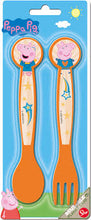 Load image into Gallery viewer, Peppa Pig Cutlery Set 2pc Assorted (Spoon &amp; Fork) (Carded)