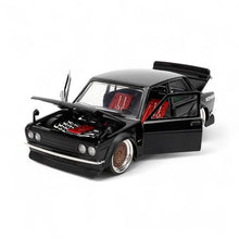 Load image into Gallery viewer, Datsun 510 Advan Black JDM Tuners 1973 (scale 1 : 24)