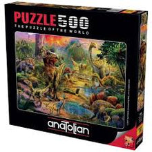 Load image into Gallery viewer, Puzzle 500pc Landscape Of Dinosaurs (Anatolian)