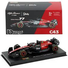 Load image into Gallery viewer, Alfa Romeo F1 C43 w Helmet #77 Valtteri Bottas (1:43)