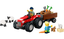 Load image into Gallery viewer, 60461 Red Farm Tractor w Trailer &amp; Sheep City