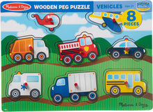 Load image into Gallery viewer, Vehicle Peg Puzzle 8pc