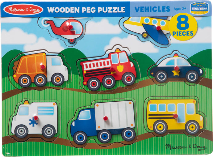 Vehicle Peg Puzzle 8pc