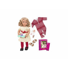 Load image into Gallery viewer, OG Deluxe Doll W/Book Noelle 18 Inch Blonde