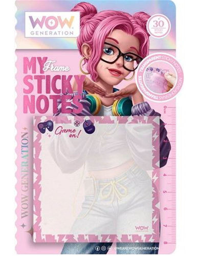 WOW Generation Transparent Post It Notes Assorted (Carded)