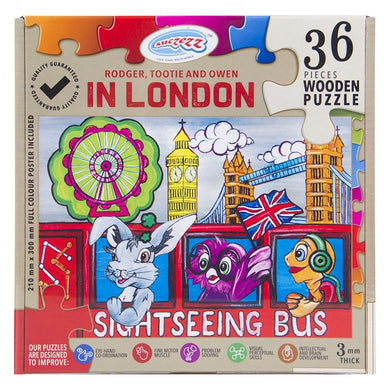 Puzzle 36pc Roger, Tootie & Owen : In London (Wooden)