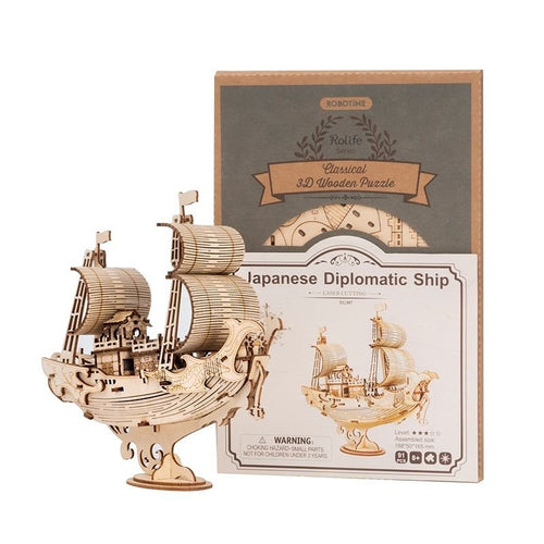 Puzzle 3D Japanese Diplomatic Ship (Wooden)
