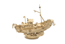 Load image into Gallery viewer, Puzzle 3D Fishing Ship 104pc (Wooden)