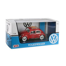 Load image into Gallery viewer, Volkswagen Beetle with Roof Rack Red 1966 (scale 1:24)