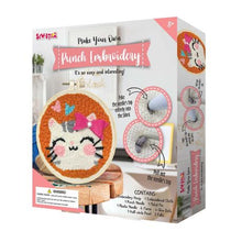 Load image into Gallery viewer, Sew Star Punch Embroidery Cat Craft Kit (Boxed)