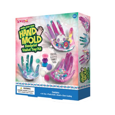 Sticky Hand Mold Sew Star Make Your Own Hand Mold Handprint Trinket Tray Kit – Toyville ...