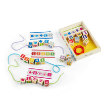 Load image into Gallery viewer, Blues Clues Wooden Lacing Beads 33pc