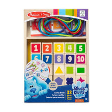 Load image into Gallery viewer, Blues Clues Wooden Lacing Beads 33pc
