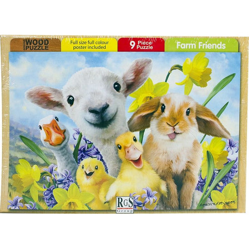 Puzzle 9pc Farm Friends