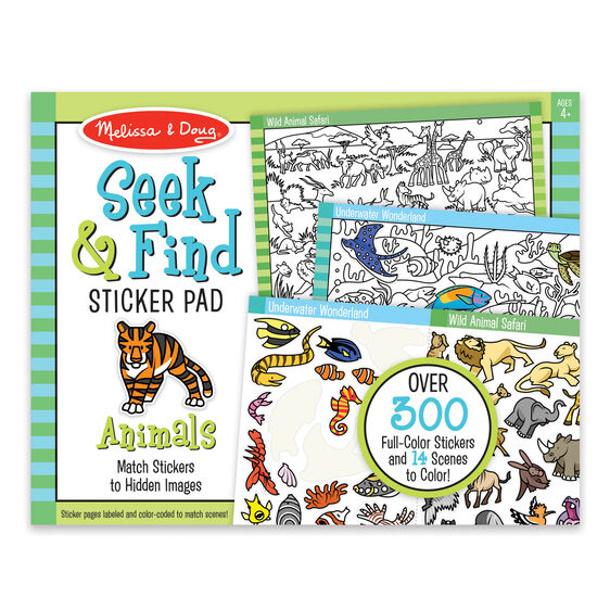 Seek & Find Sticker Pad Animals