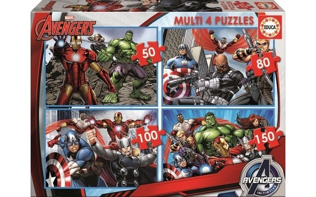 Multi 4 Puzzle - Avengers (50 80 100  150pc)