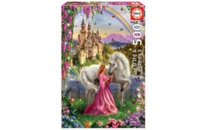 Puzzle 500pc Fairy And Unicorn