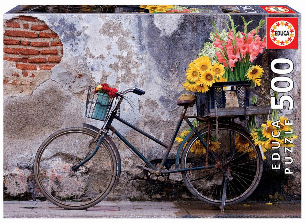 Puzzle 500pc Bicycle with Flowers