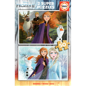 Puzzle 2 x 50pc Frozen 2