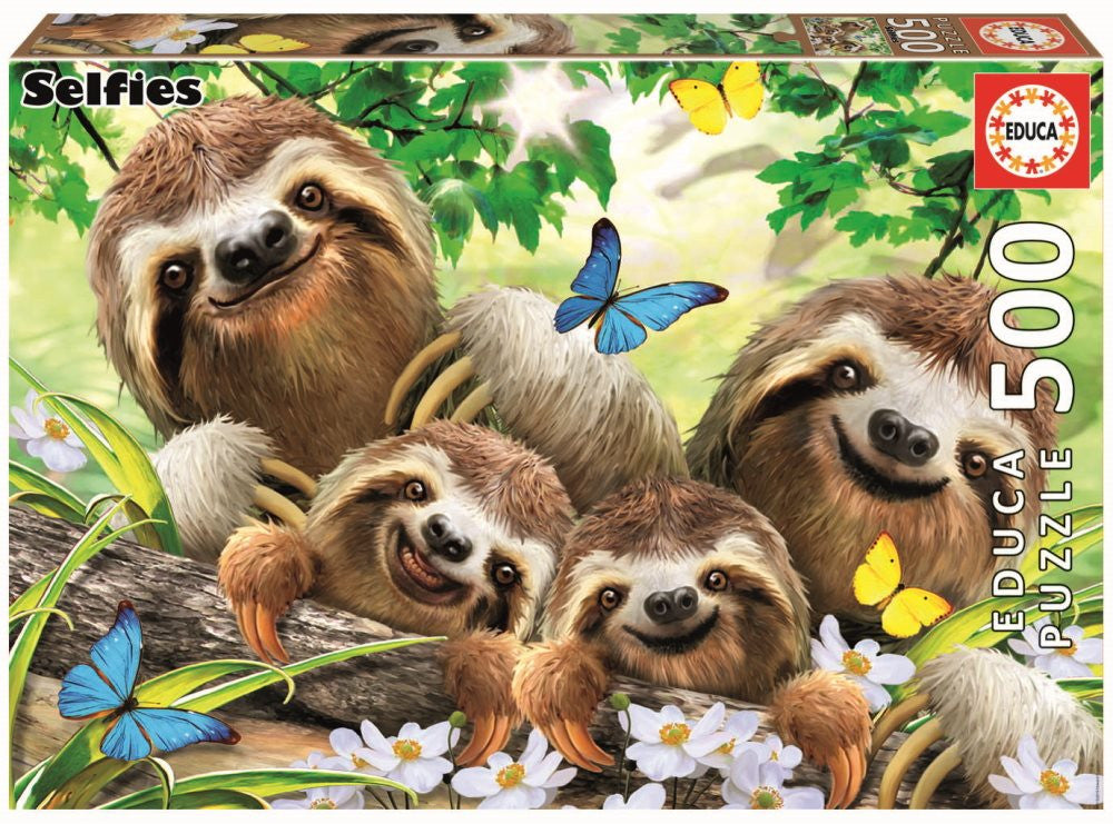 Puzzle 500pc Sloth Family Selfie