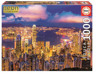 Puzzle 1000pc Hong Kong Skyline "Neon"