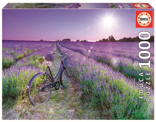 Puzzle 1000pc Bike In a Lavender Field