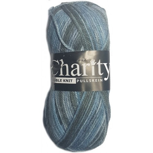 Charity Wool Double Knit Blue Fin Print 5 x 100g