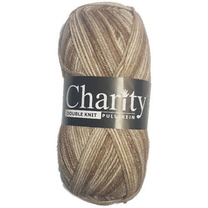Charity Wool Double Knit Brown Fox Print 5 x 100g