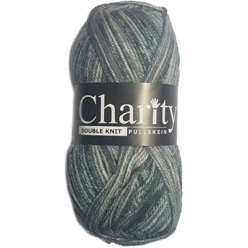 Charity Wool Double Knit Gun Metal Grey Print 5 x 100g