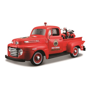 Ford Pick-up with Harley Davidson Motorcycle (scale 1:24) Asst Design