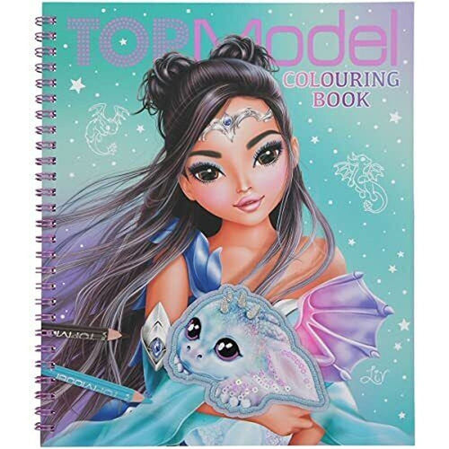 Top Model Colouring Book with Sequins - Dragon Love