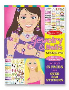 Jewelery And Nails Glitter Sticker Pad