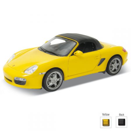 Porsche Boxster S Closed Soft Top Yellow 2012 (scale 1 :24)