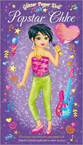 Glitter paper dolls popstar Chloe