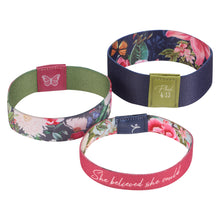 Load image into Gallery viewer, Elastic Wristband - She Believed She Could (Pack of 3)
