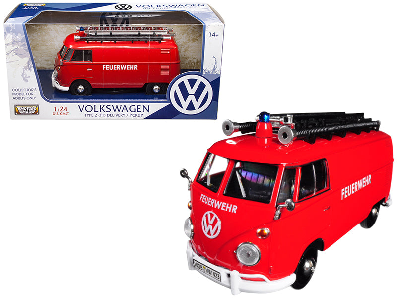 VW Type 2 (T1) fire truck red 1:24