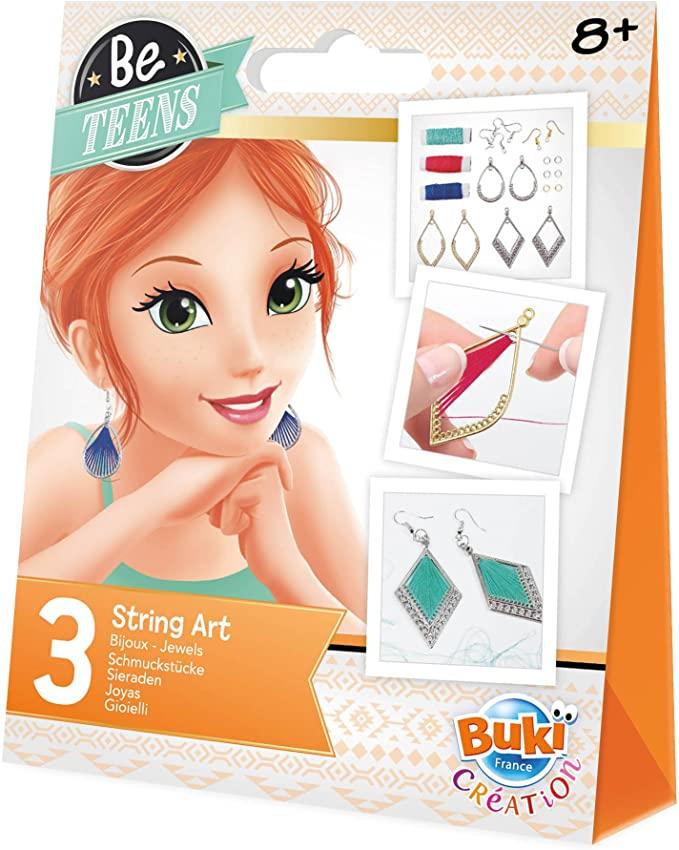 String Art Earrings - 3 Items Of Jewellery (Be Teens)