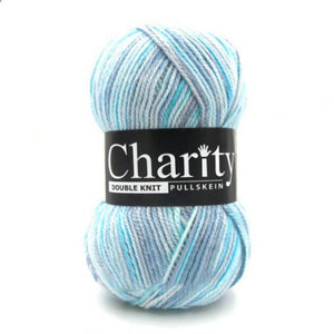 Charity Wool Double Knit Bahama Blue Print 5 x 100g