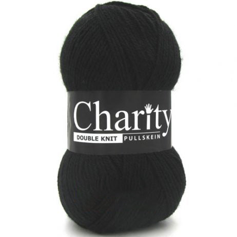 Charity Wool Double Knit Black 5 x 100g