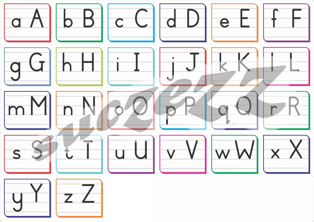 Alphabet Block Letters Frieze