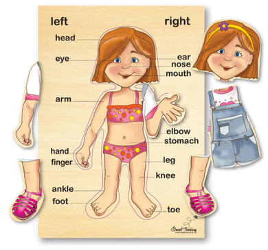 Puzzle 6pc Afrikaans Girl Peg