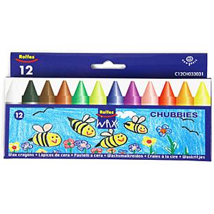 Wax crayons chubby 12pc