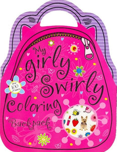 My girly swirly colouring backpack