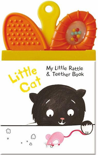 Rattle & Teether Book - Little Cat