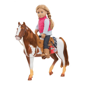 OG Horse Appaloosa Trail Riding White/Brown 20"