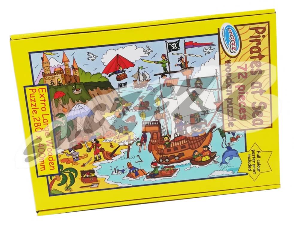 Puzzle 72pc Wooden Pirates @ Sea