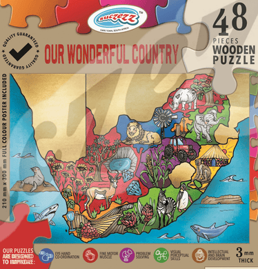 Puzzle 48pc Our Wonderful Country (Wooden)
