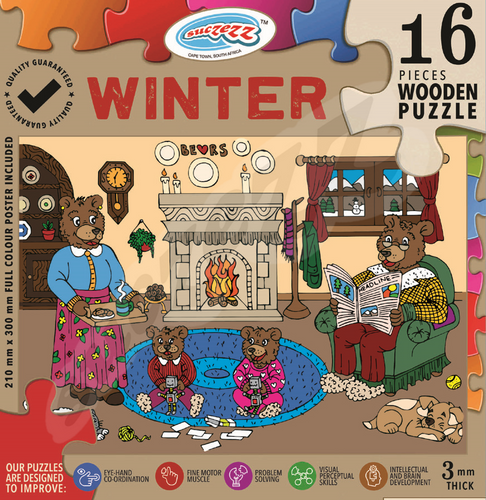 Puzzle 16pc Winter (Wooden)