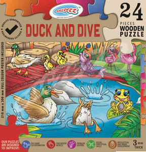 Puzzle 24pc Wooden Duck And Dive