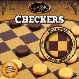 Classic Games-Wooden Checkers